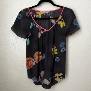 Rebecca Taylor short sleeve sold floral top▪️size 2